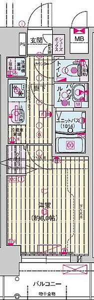 プレサンス野江内代ペルティエ 803｜大阪府大阪市都島区内代町2丁目(賃貸マンション1K・8階・22.04㎡)の写真 その2