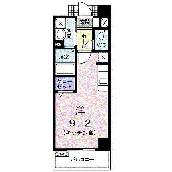 ブローテ本厚木 ｜神奈川県厚木市泉町(賃貸マンション1R・3階・24.64㎡)の写真 その2