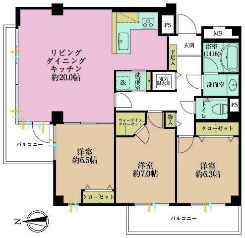 間取り 中落合シティハウス 3階/-