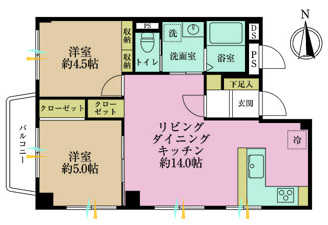 間取り 仙台坂カトレア 3階/-