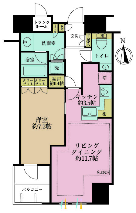 1LDK 間取り