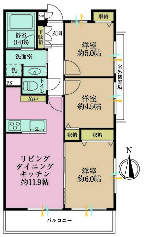 間取り グランイーグル川崎東 3階/-