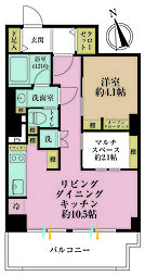 メゾンボア旗の台 2LDKの間取図画像