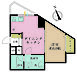 間取り：1DK、専有面積31.09m2、バルコニー面積1.95m2