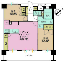 間取図画像 2LDK