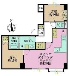 間取図画像 2LDK