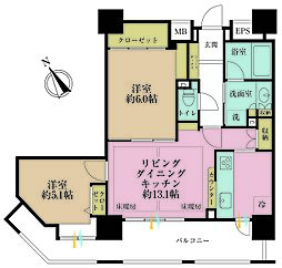 間取図画像 2LDK