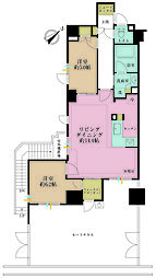 THEパームス高田馬場四丁目 2LDKの間取図画像