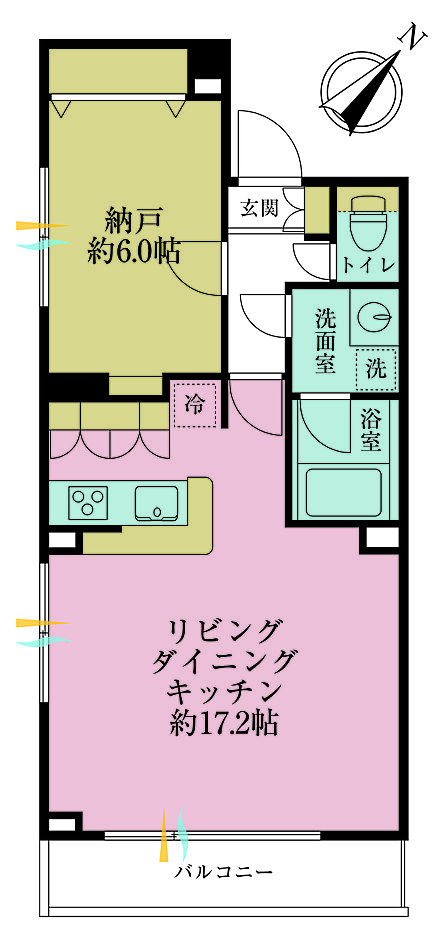 1R 間取り