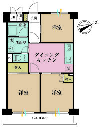 ハイネス尾山台 3DKの間取図画像