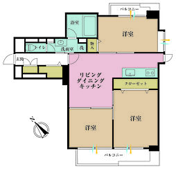ライオンズマンション江古田 3LDKの間取図画像