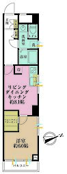 キャッスルマンション西新宿 1LDKの間取図画像