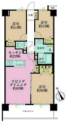 藤和シティコープ鶴見 3LDKの間取図画像