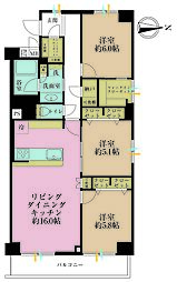 大森海岸ハウス 3LDKの間取図画像