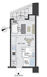 THECONOE代官山 1DKの間取図画像