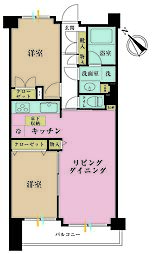 シティウインズ新川崎弐番館 2LDKの間取図画像