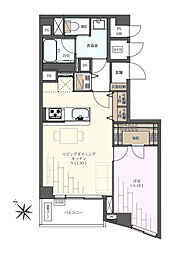 ハイツ赤坂 1LDKの間取図画像