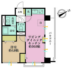 大塚アーチェリーマンション 1LDKの間取図画像