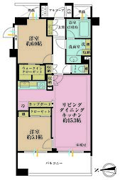 新宿7丁目ハイライズ 2LDKの間取図画像