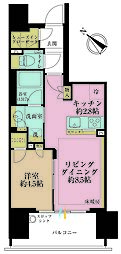 シティハウス中目黒レジデンス 1LDKの間取図画像