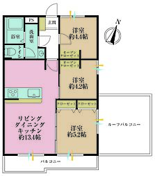 ライオンズマンション久が原第2 3LDKの間取図画像