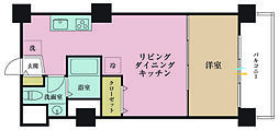 尾山台コーポ 1LDKの間取図画像