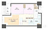 間取り：2LDK、専有面積55.89m2、バルコニー面積6.4m2