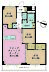 間取り：3LDK、専有面積62.66m2、バルコニー面積7.4m2