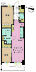 間取り：2LDK、専有面積45.06m2、バルコニー面積6.56m2