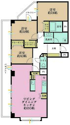 ライオンズガーデン世田谷 3LDKの間取図画像