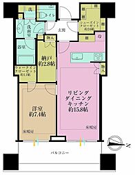 パークコート渋谷ザタワー 1SLDKの間取図画像