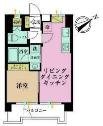 パラスト青葉台 1LDKの間取図画像