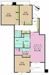 グランディオーゼ岡本 3LDKの間取図画像