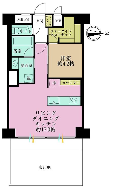1LDK 間取り