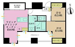 ザ・タワー芝浦 2SLDKの間取図画像