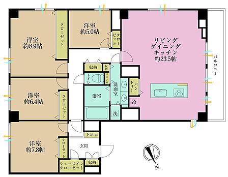 4LDK 間取り