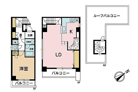 1LDK、専有面積71.17?、バルコニー面積10.05?