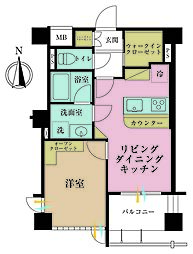 グランコピエ広尾 1LDKの間取図画像
