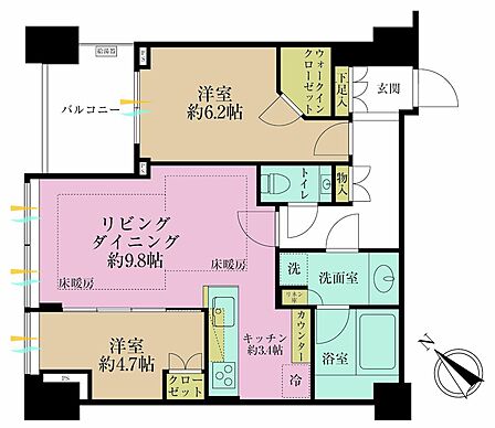 2LDK 間取り