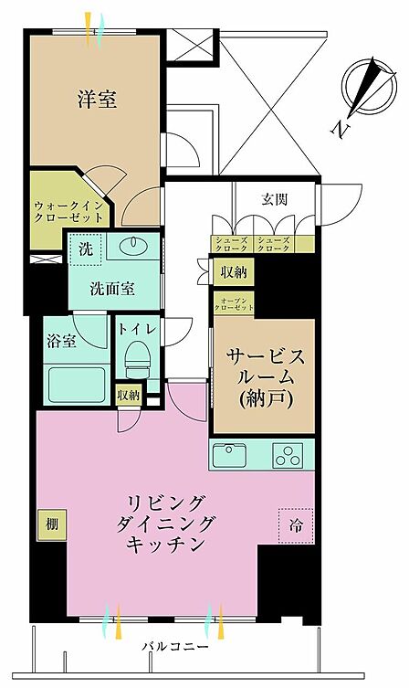1SLDK 間取り