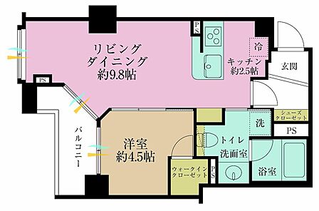 1LDK 間取り