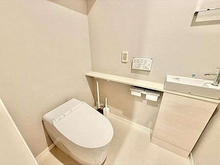 清潔感の高いお手洗い。