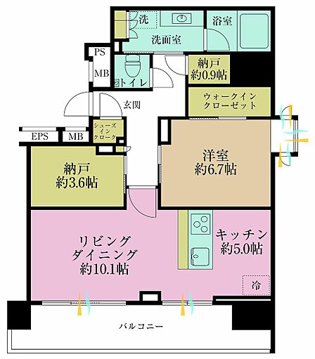1SLDK 間取り