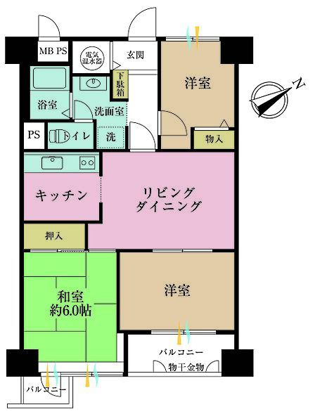 3LDK 間取り