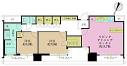 カテリーナ三田タワースイートウエストアーク 2LDKの間取図画像