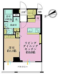 パレステュディオ代々木 1LDKの間取図画像