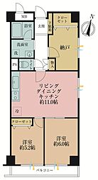 シャンボール第1川崎 2SLDKの間取図画像
