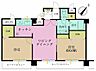 間取り：2LDK、専有面積55.51?、バルコニー面積9.18?