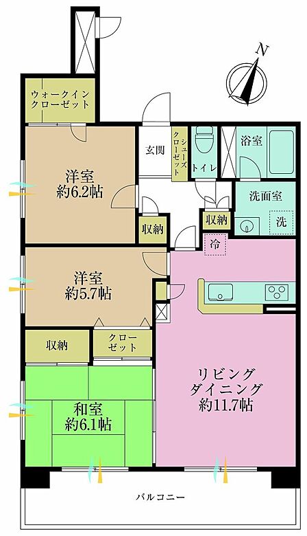 3LDK、価格14980万円、専有面積75.91?