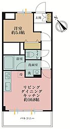 越前堀永谷マンション 1LDKの間取図画像